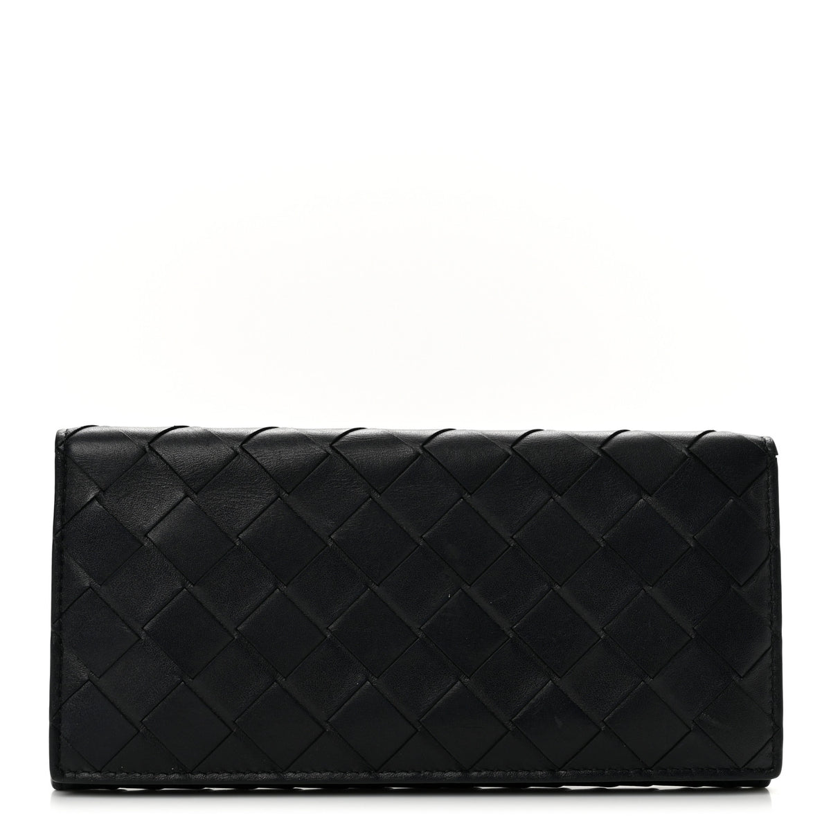 Bottega Veneta Nappa Intrecciato Continental Flap Wallet Black 1 of 9