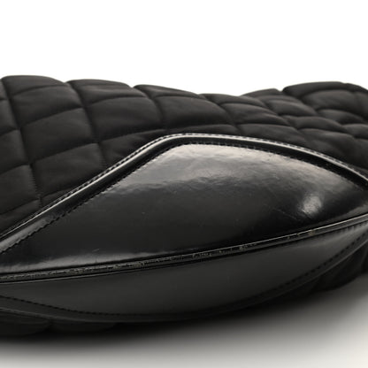 Burberry Nylon Calfskin Quilted Hoxton Hobo Black 9 of 12