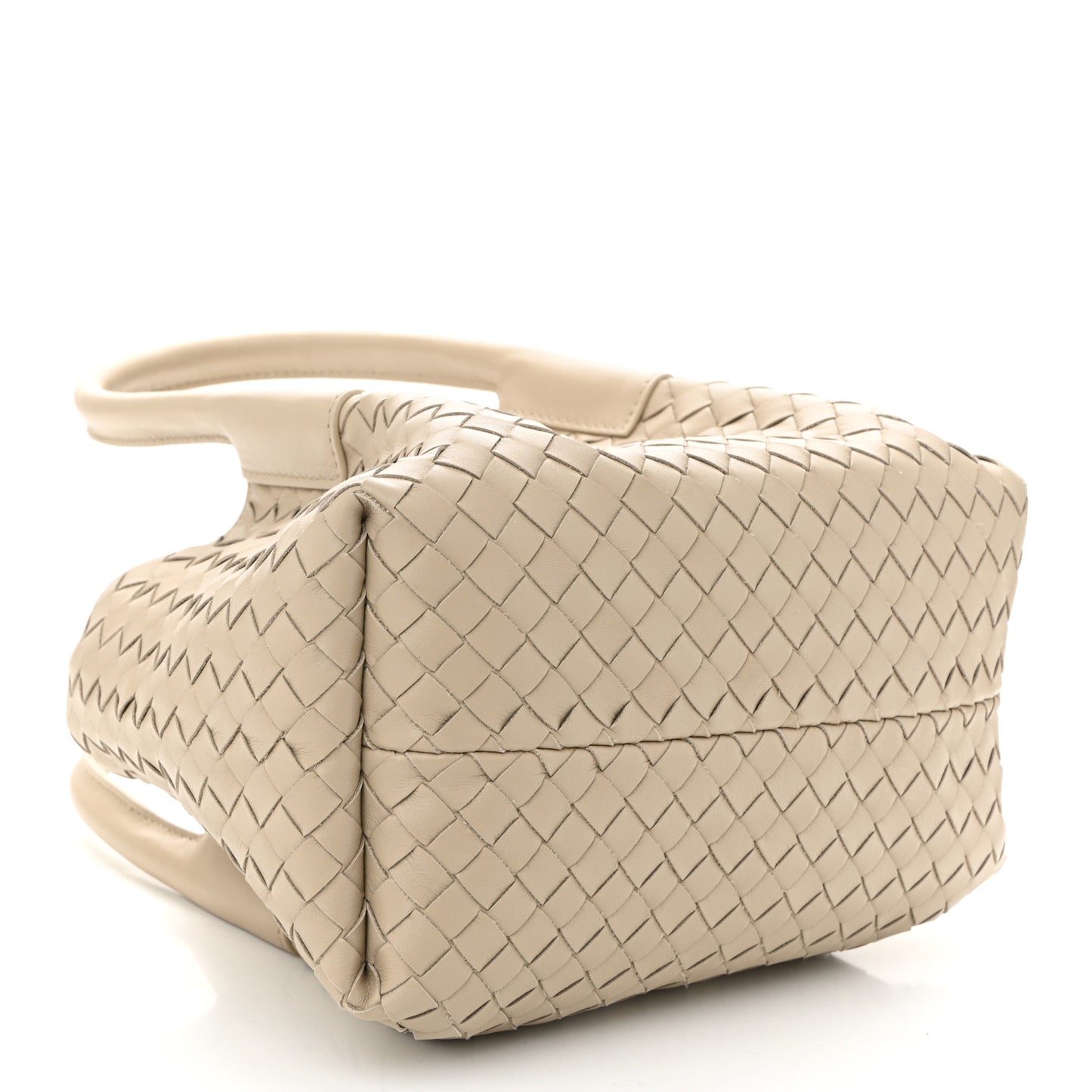 Calfskin Intrecciato Small Pinacoteca Tote Ecru Matcha