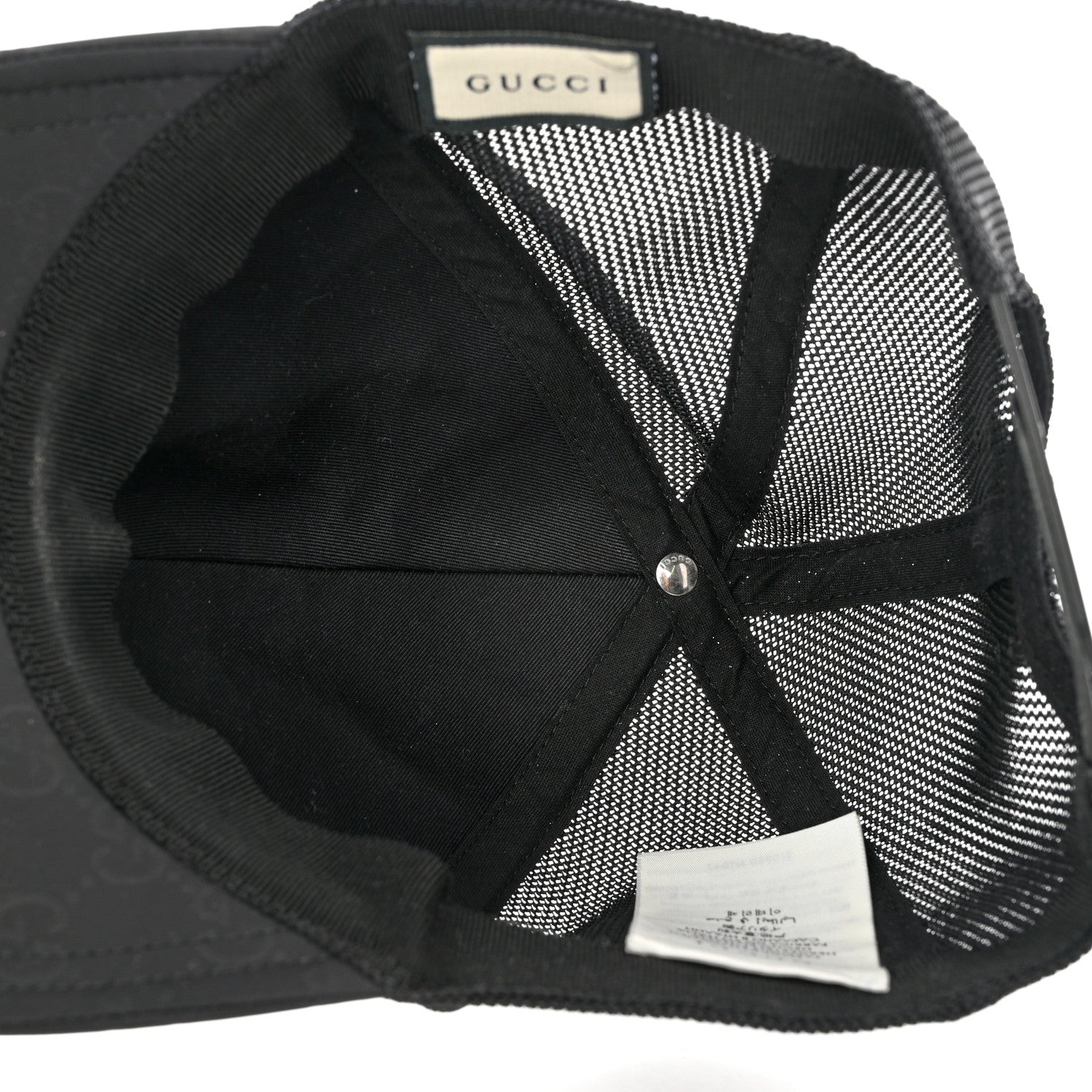 Gucci Nylon Monogram Baseball Hat M Black 7 of 9
