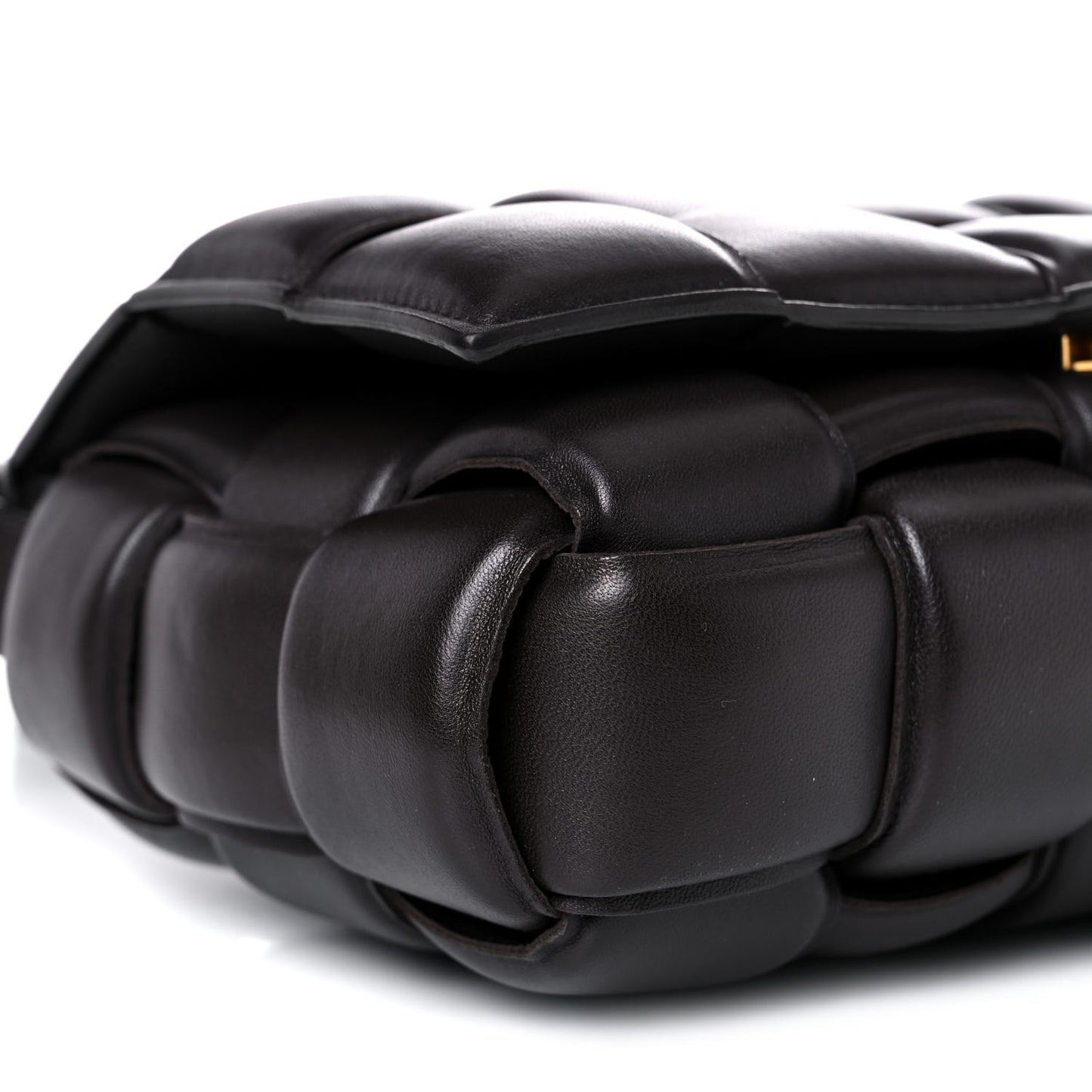Paper Calfskin Maxi Intreccio Padded Cassette Crossbody Bag Fondant