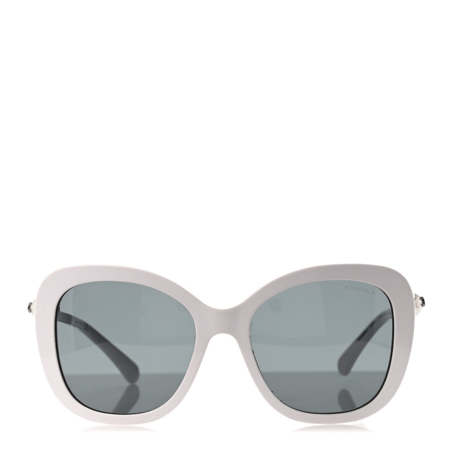 Acetate Butterfly Winter Pearl Sunglasses 5339-H White