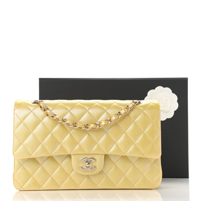 Chanel Iridescent Caviar Quilted Medium Double Flap Yellow 13 of 13