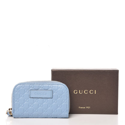 Gucci Guccissima Zip Around Card Case Blue 8 of 8