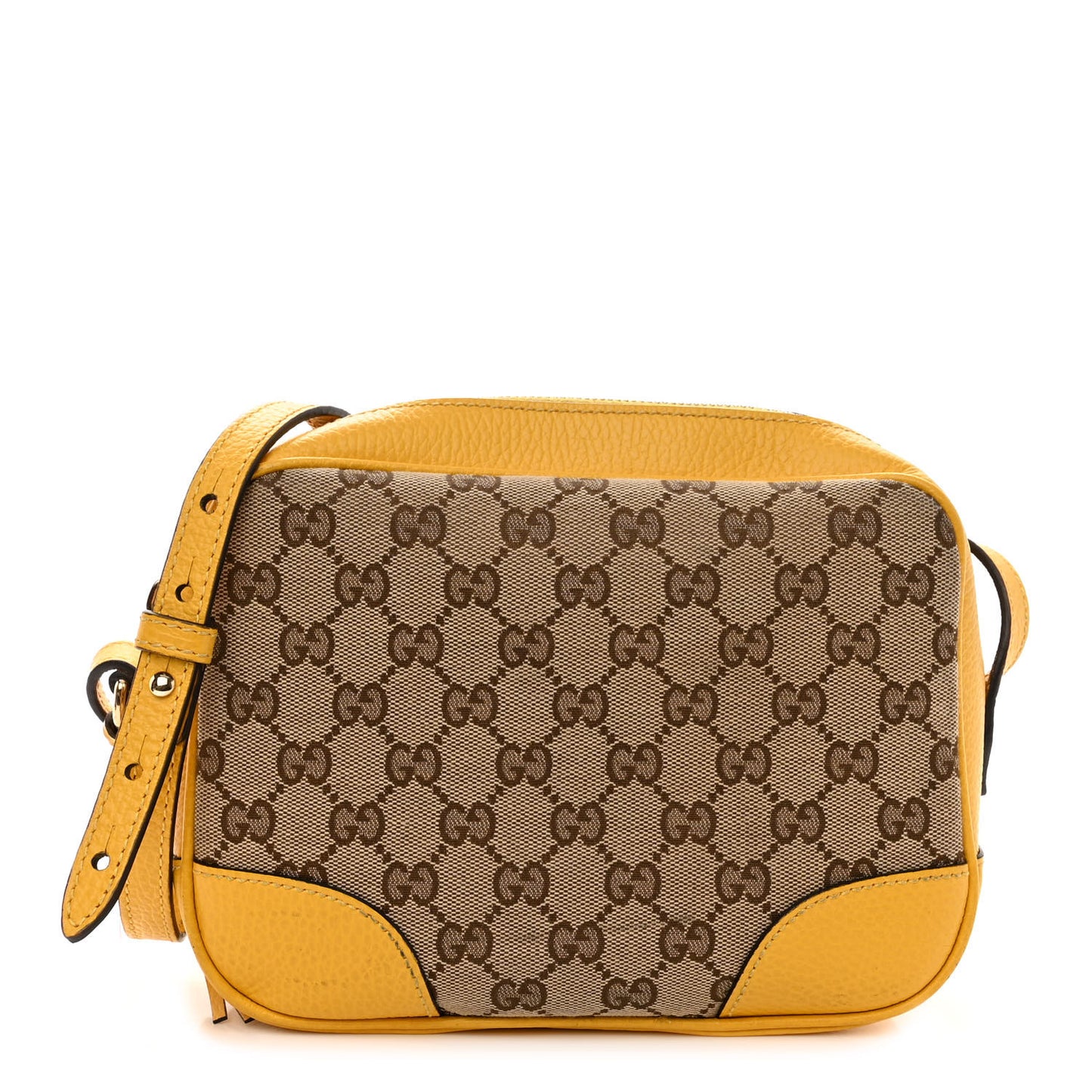 Monogram Dollar Calfskin Mini Bree Messenger Bag Beige Ebony New Buttercup