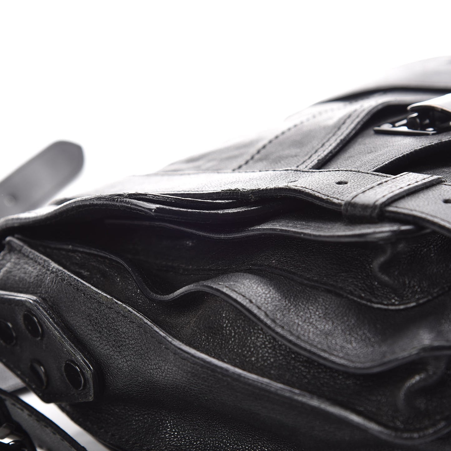 Lambskin PS1 Mini Pouch Messenger Black