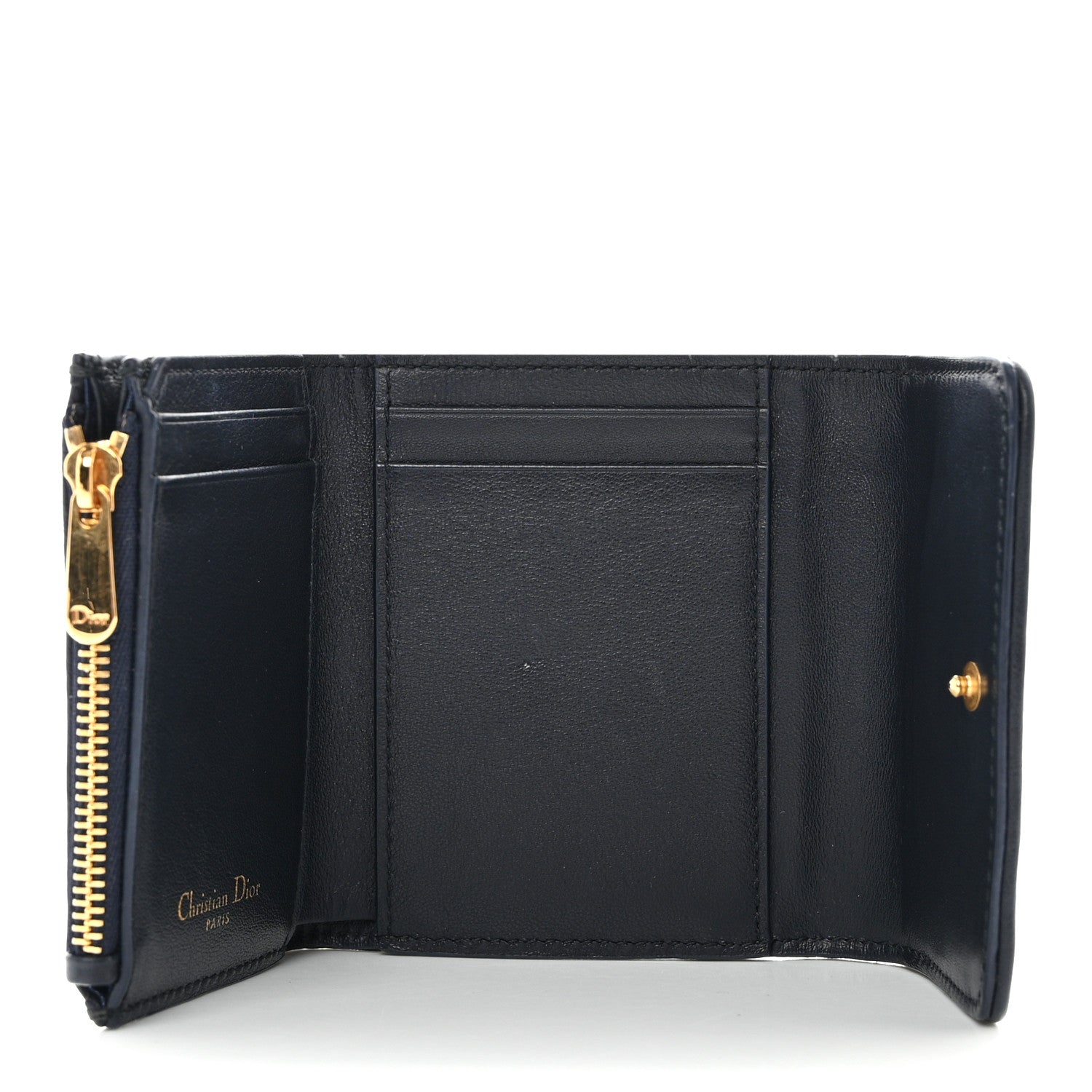 Christian Dior Oblique 30 Montaigne Lotus Wallet Blue 5 of 9