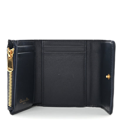 Christian Dior Oblique 30 Montaigne Lotus Wallet Blue 5 of 9