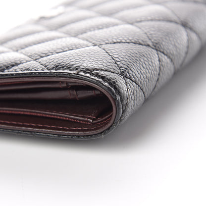 Chanel Caviar Quilted Yen Wallet Black 11 of 15