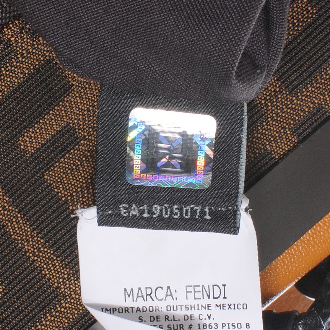 Fendi Goatskin Zucca Large Peekaboo Iconic Satchel Ocra Tobacco Moro 6 of 9