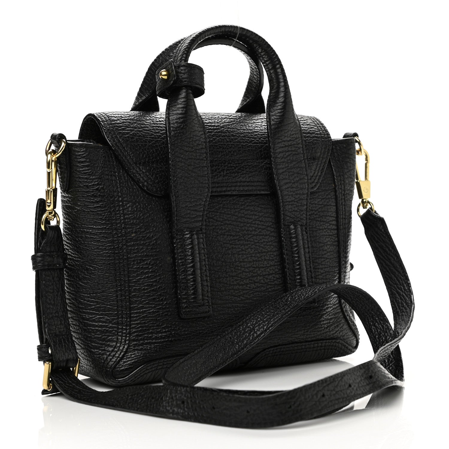 3.1 Phillip Lim Textured Calfskin Mini Pashli Satchel Black 3 of 17