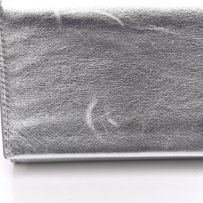 Saint Laurent Nappa Silk Fetiche Clutch Argento 10 of 15
