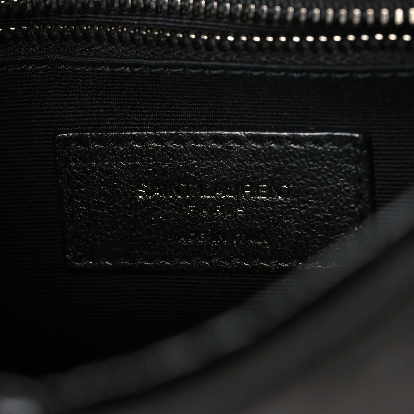 Crocodile Embossed Lambskin Matelasse Monogram Niki Chain Wallet Black