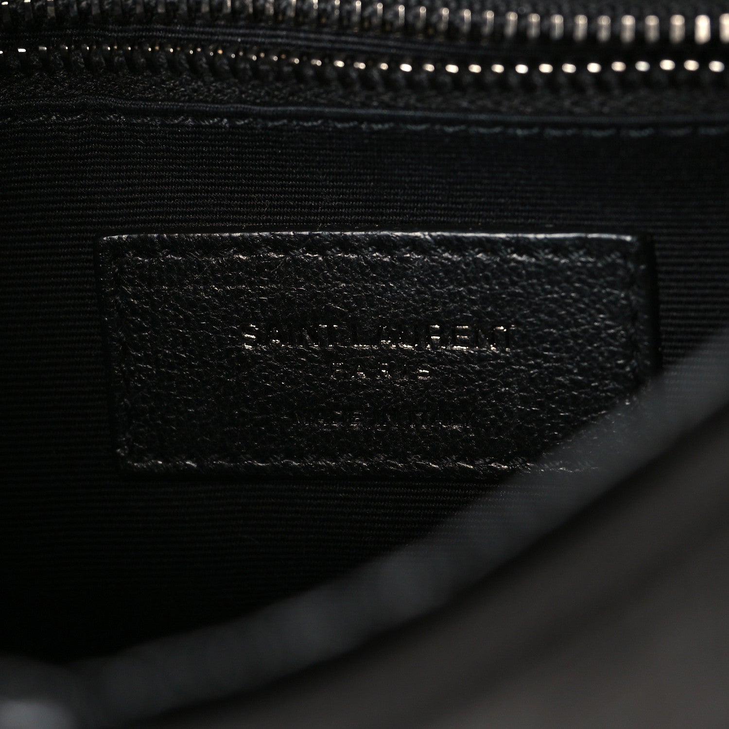 Saint Laurent Crocodile Embossed Lambskin Matelasse Monogram Niki Chain Wallet Black 6 of 11
