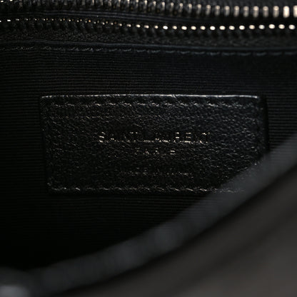 Saint Laurent Crocodile Embossed Lambskin Matelasse Monogram Niki Chain Wallet Black 6 of 11