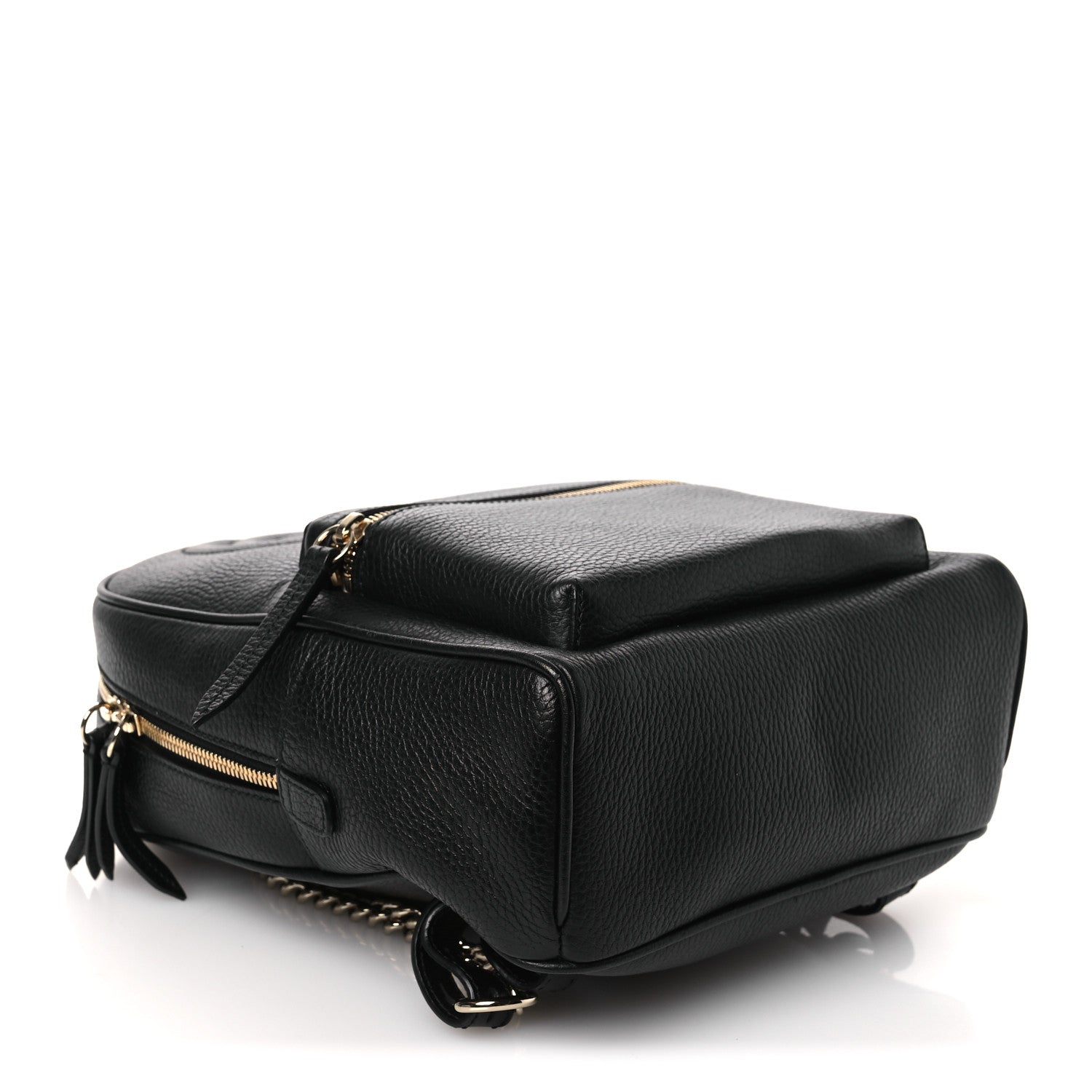 Gucci Pebbled Calfskin Soho Chain Backpack Black 3 of 9