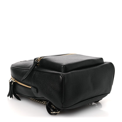 Gucci Pebbled Calfskin Soho Chain Backpack Black 3 of 9