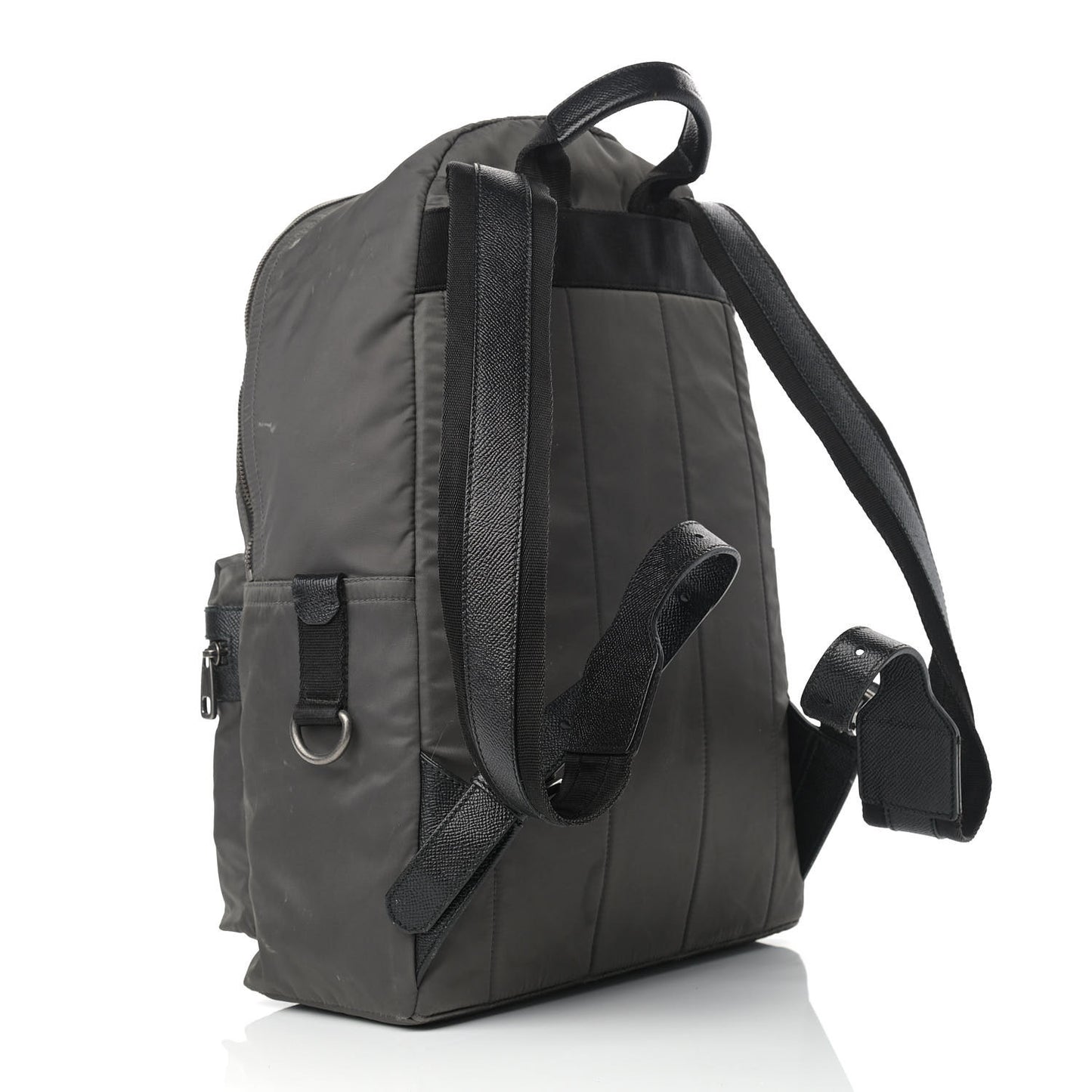 Nylon Family Patch Backpack Grey