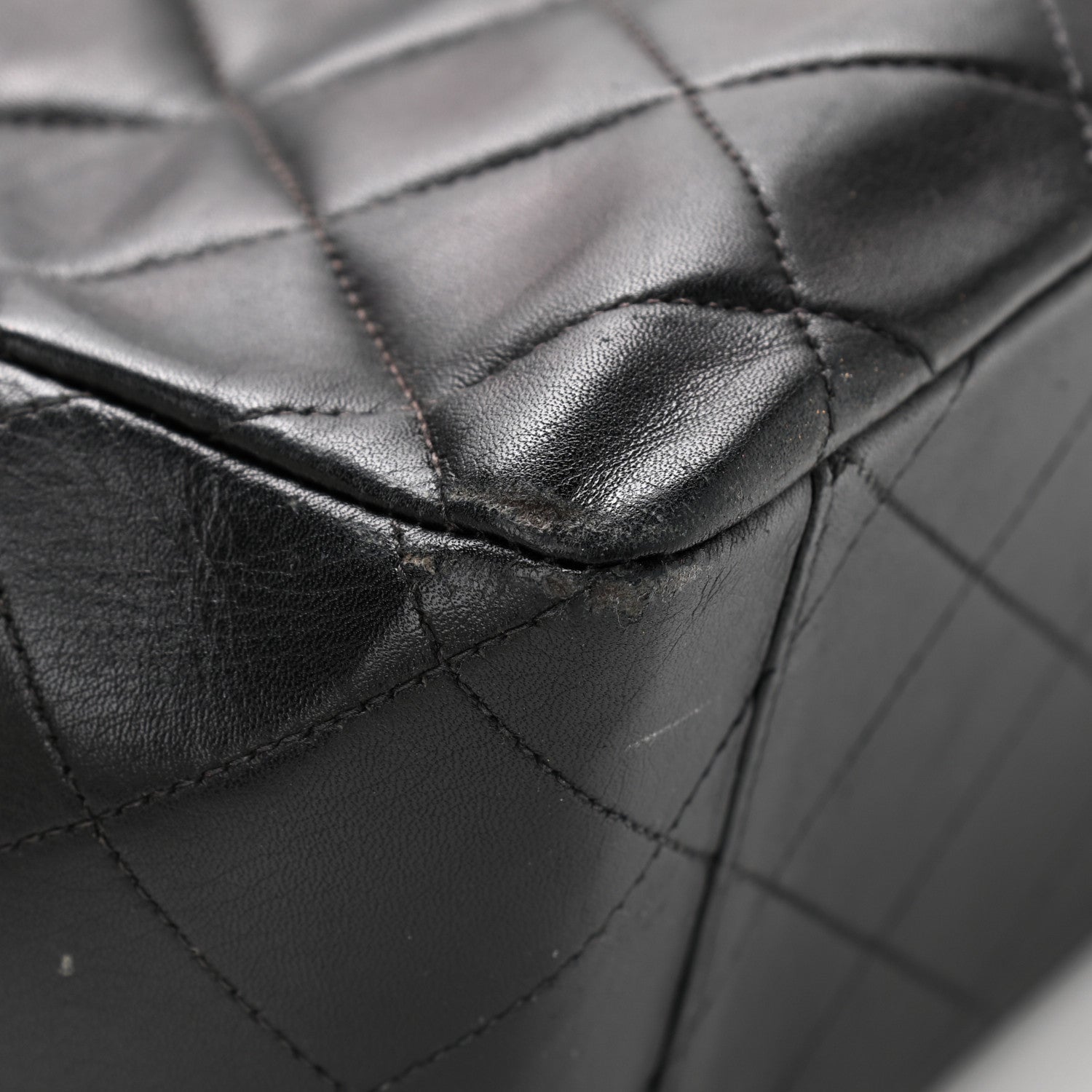 Chanel Lambskin Quilted XL Jumbo Single Flap Black 13 of 21