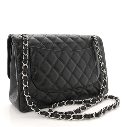 Chanel Caviar Quilted Jumbo Double Flap Black 3 of 12