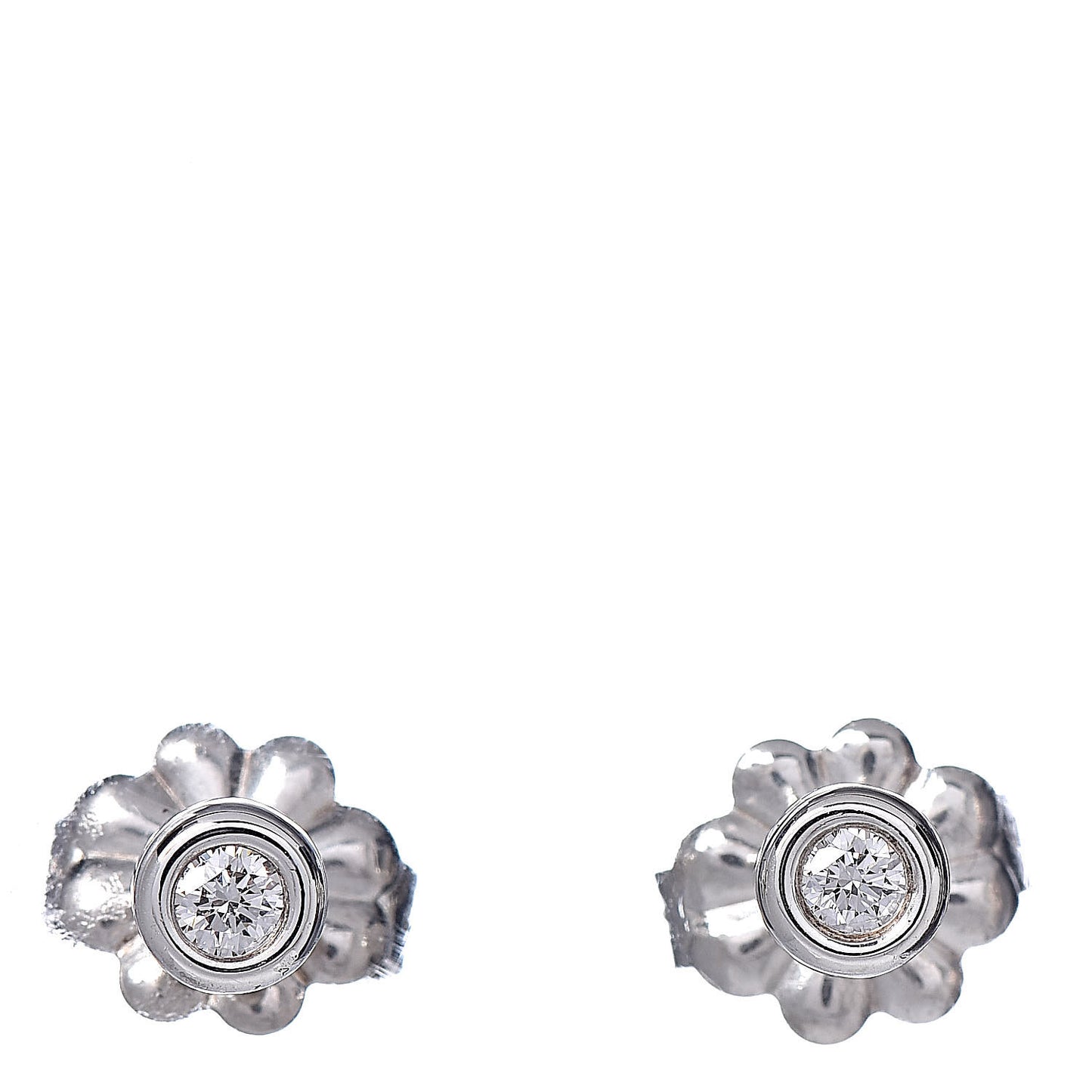 Sterling Silver Diamond .06ctw Elsa Peretti Diamonds By The Yard Earrings