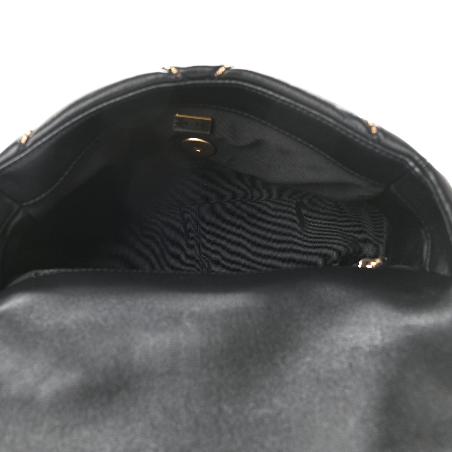 Lambskin Chain Quilted Medium Chanel 19 Flap Black