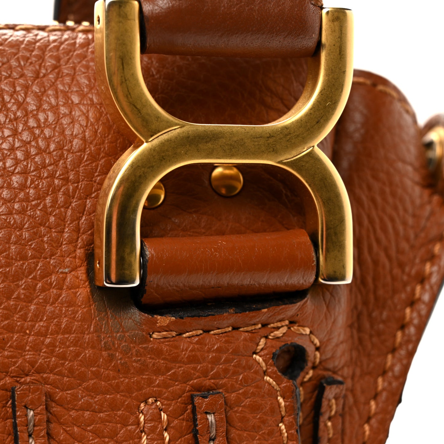Calfskin Small Marcie Satchel Tan
