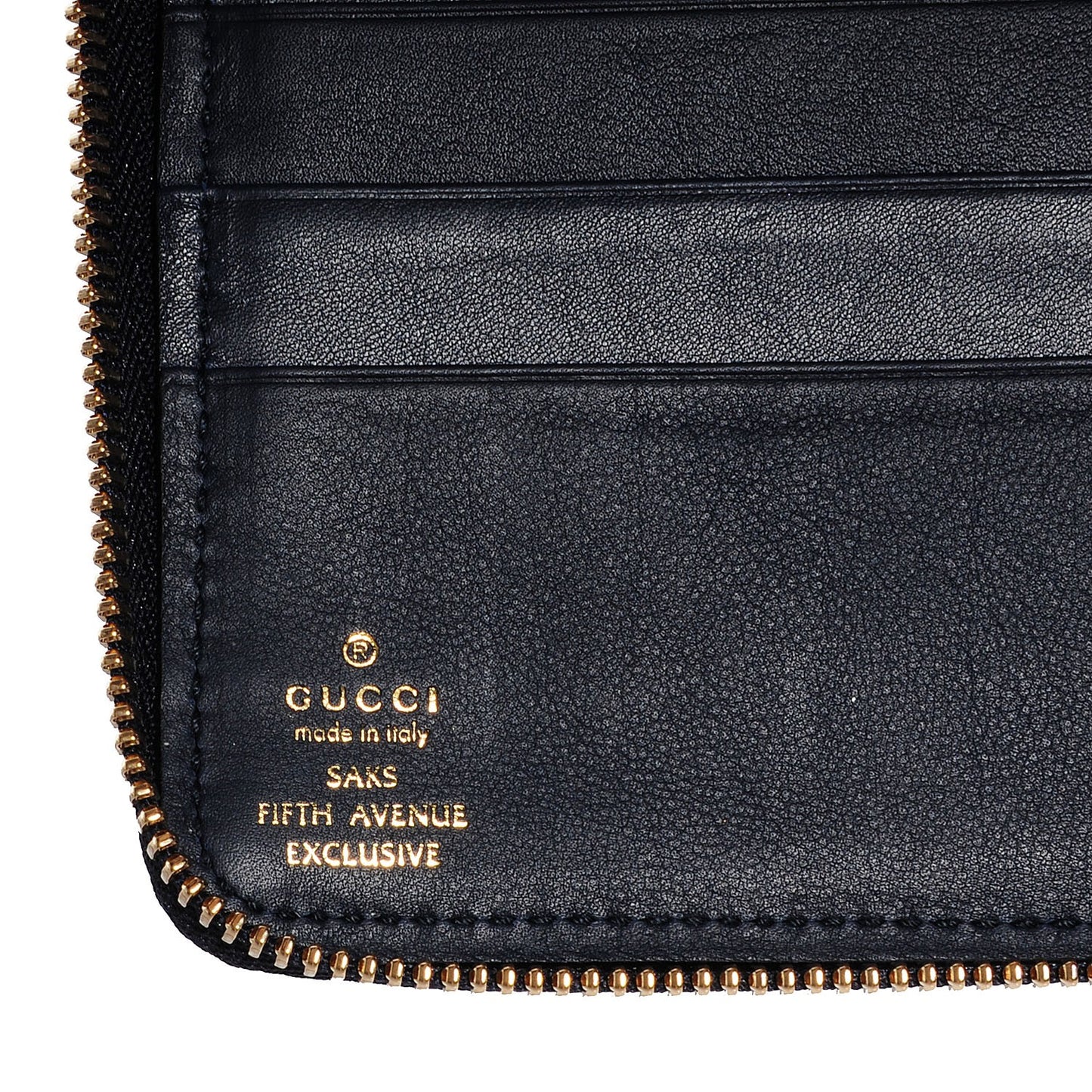Microguccissima Large Zip Around Organizer Wallet Blue