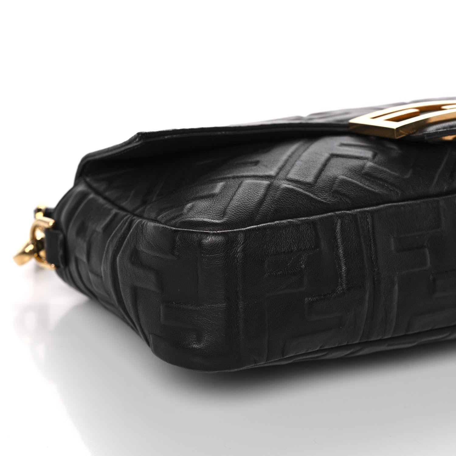 Fendi Nappa FF 1974 Embossed Baguette Black 9 of 12