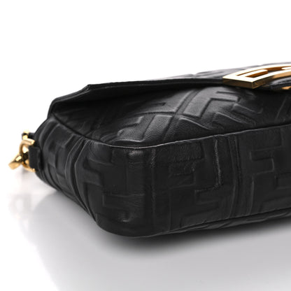 Fendi Nappa FF 1974 Embossed Baguette Black 9 of 12