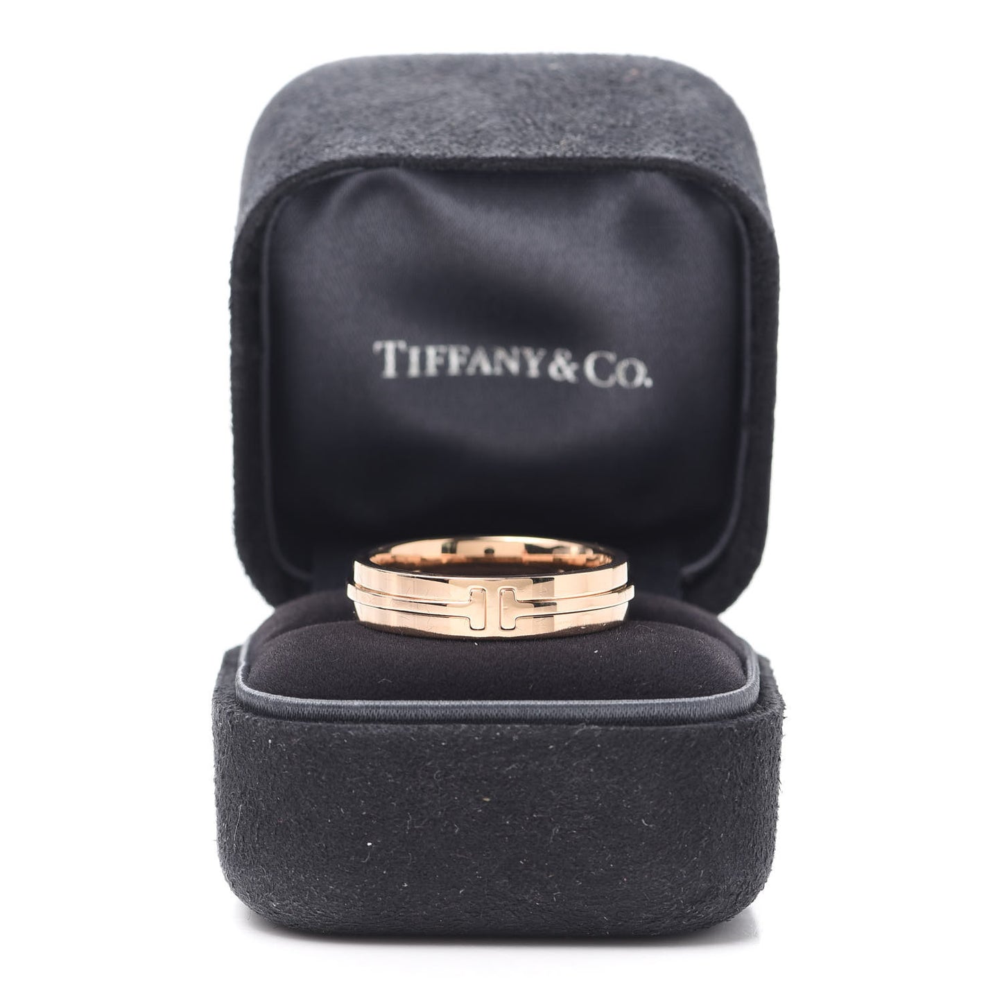 18K Rose Gold T Wide Ring 66 11.5