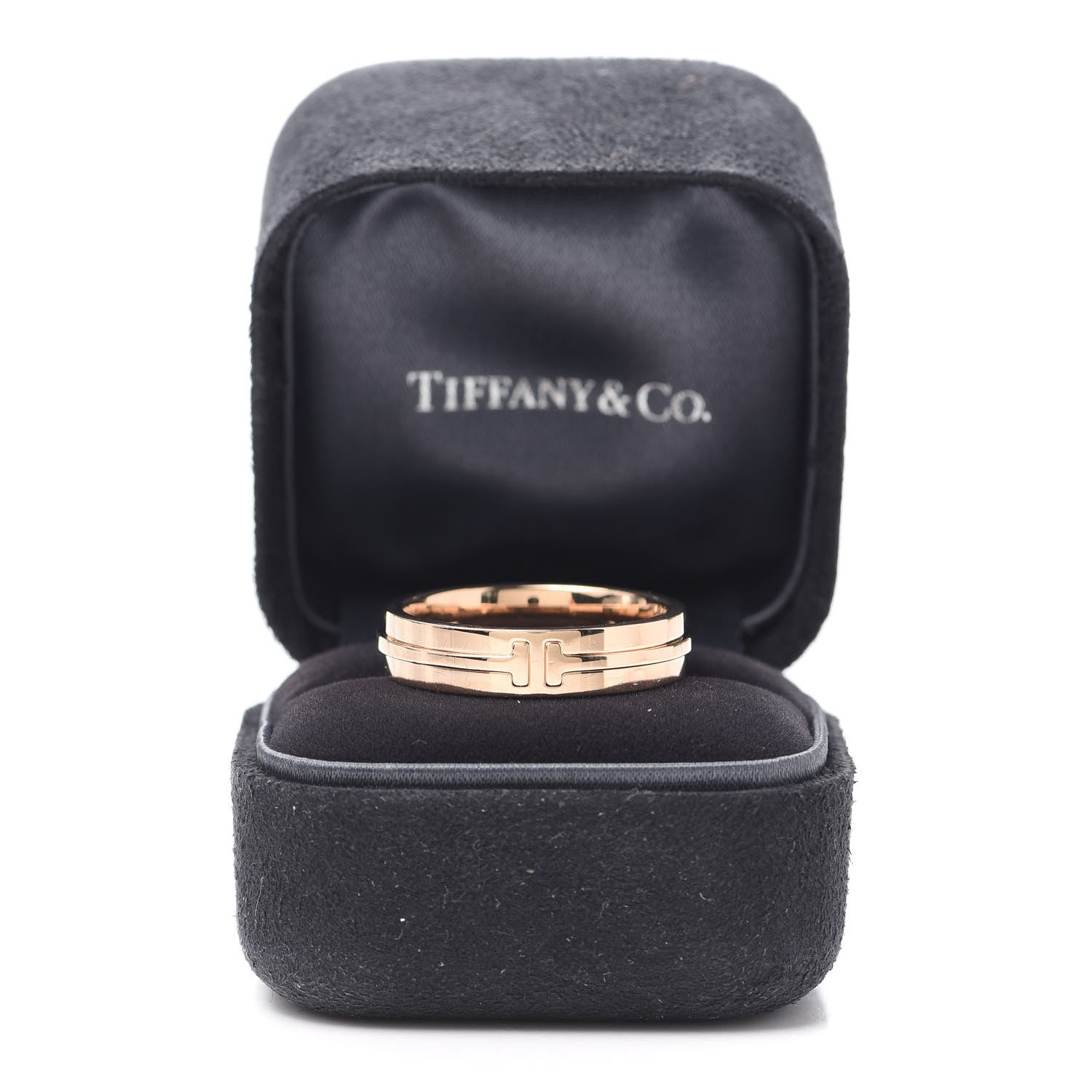 Tiffany 18K Rose Gold T Wide Ring 66 11.5 5 of 5
