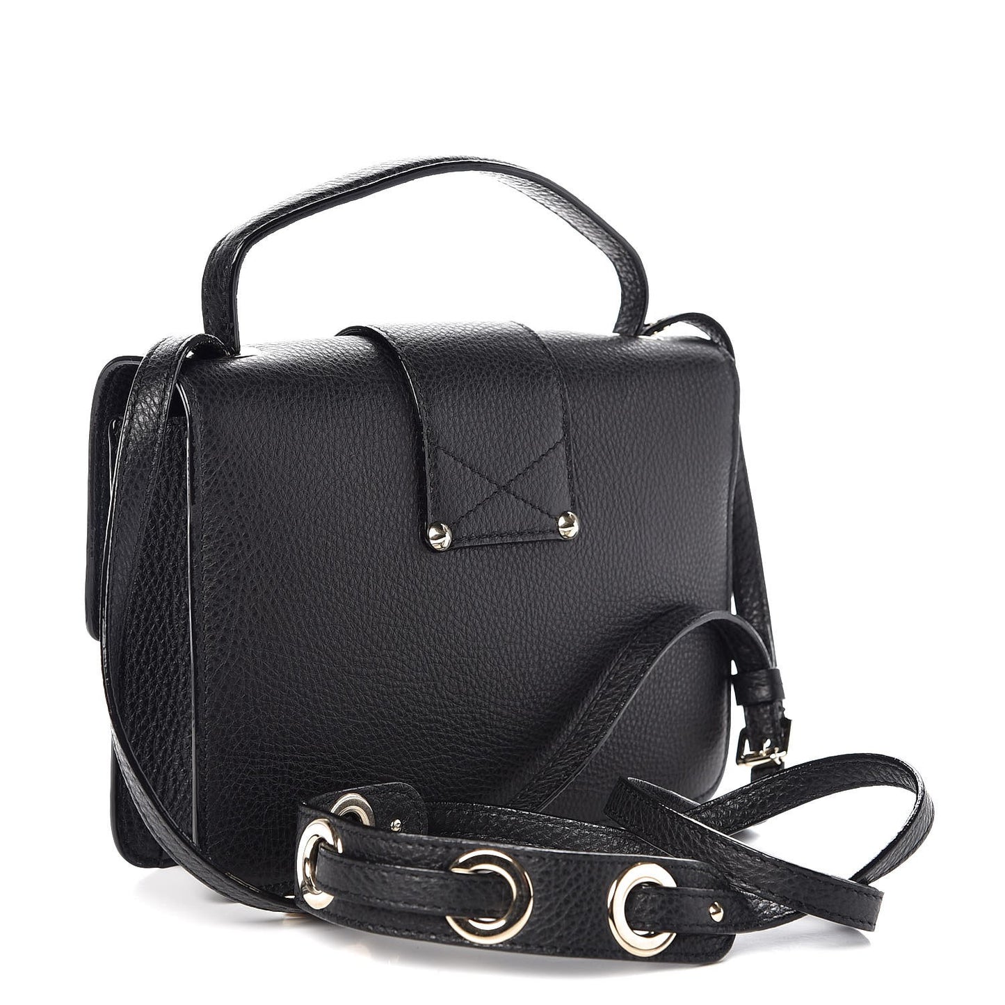 Grainy Pebbled Rebel Crossbody Bag Black