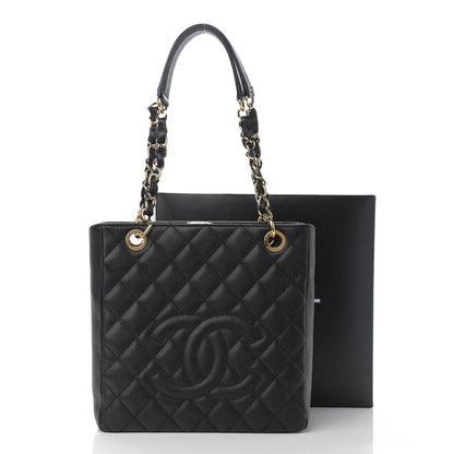Chanel Caviar Quilted Petit Shopping Tote PST Black 12 of 12