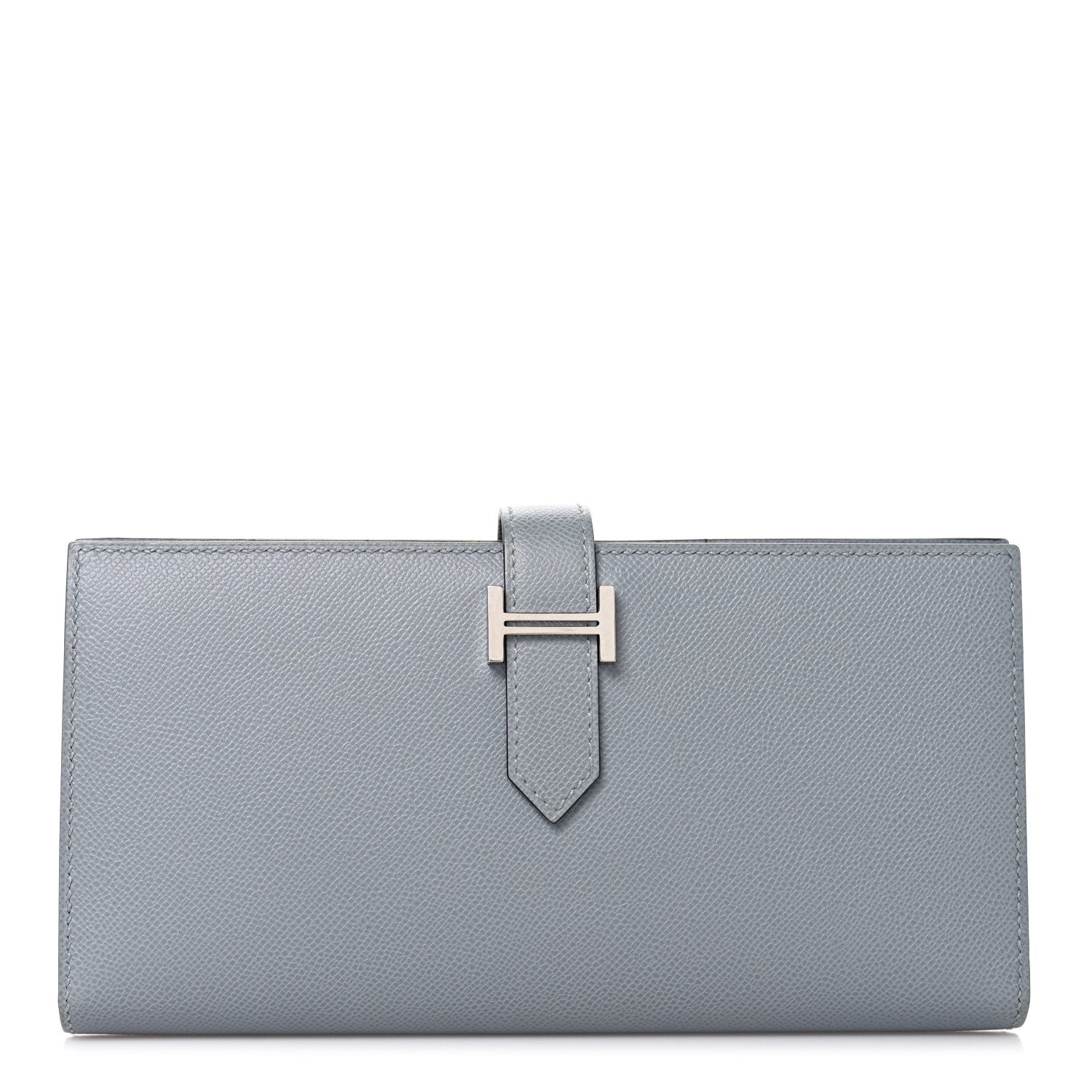 Hermes Epsom Bearn Gusset Wallet Gris Pantin 1 of 8