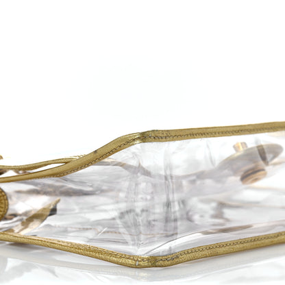 Chanel Metallic Lambskin PVC Medium Naked Flap Gold 7 of 9