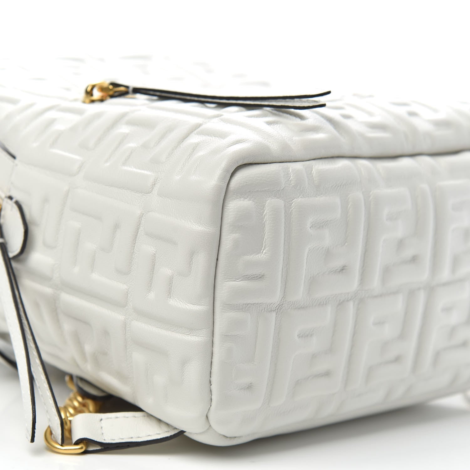 Fendi Nappa FF 1974 Embossed Mini Backpack White 7 of 8