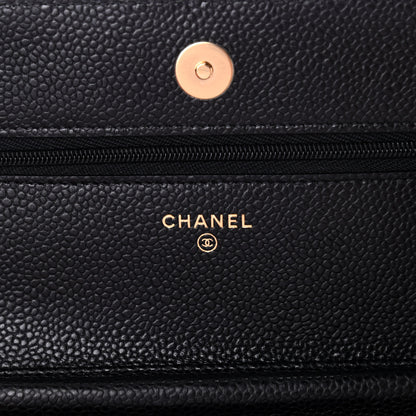 Chanel Caviar Quilted Wallet On Chain WOC Black 6 of 11