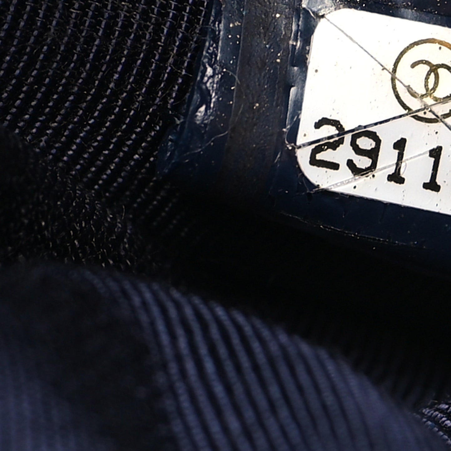 Caviar Quilted Small Cosmetic Case Navy Blue