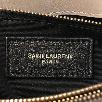 Saint Laurent Calfskin Y Quilted Monogram Medium Loulou Chain Satchel Dusty Grey 6 of 9