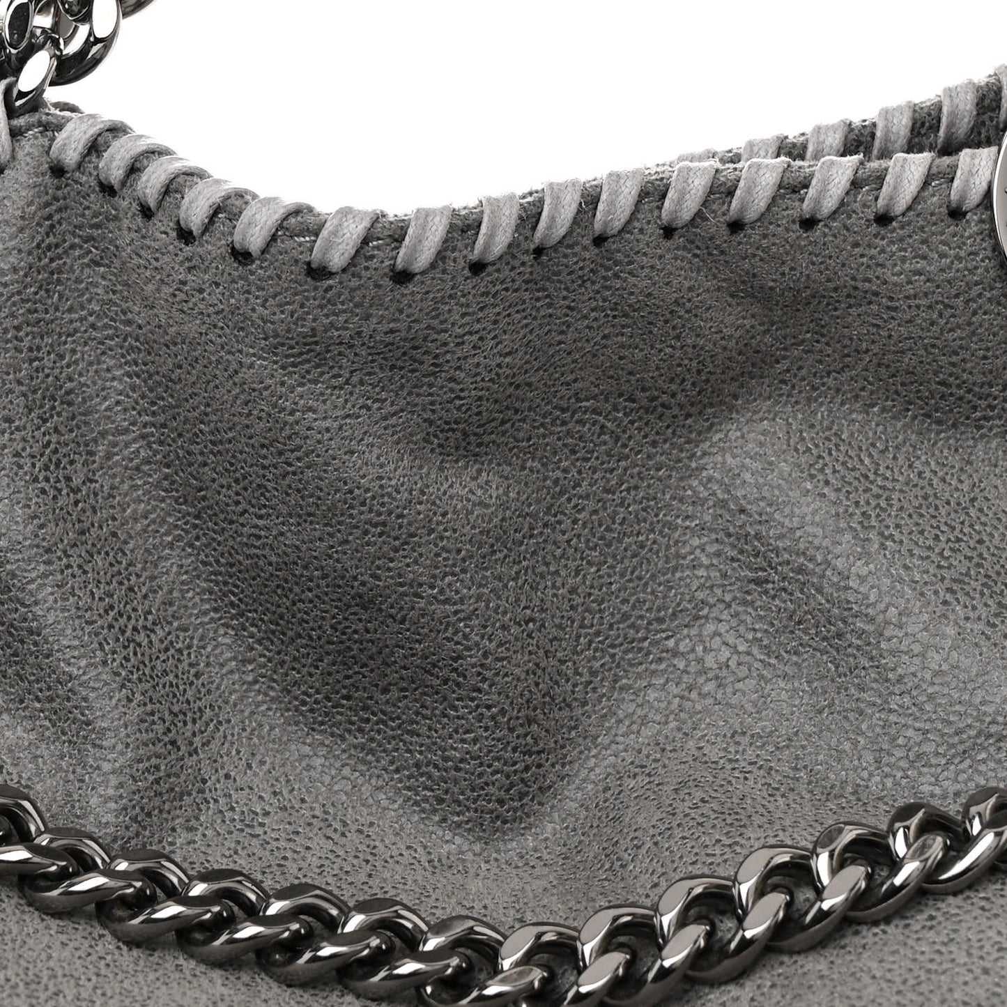 Shaggy Deer Falabella Fold Over Tote Grey