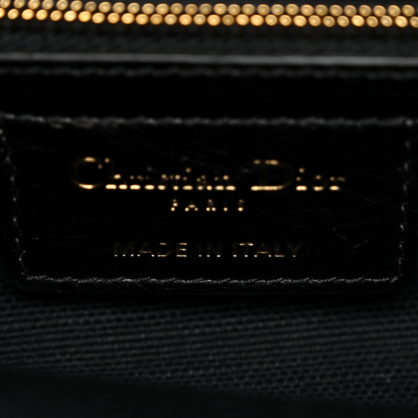 Crinkled Calfskin Macrocannage Small D-Journey Bag Black