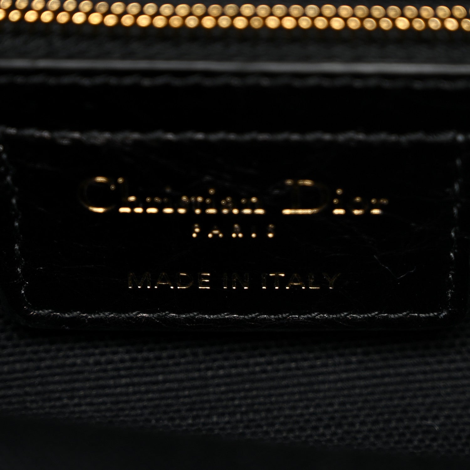 Christian Dior Crinkled Calfskin Macrocannage Small D-Journey Bag Black 6 of 10