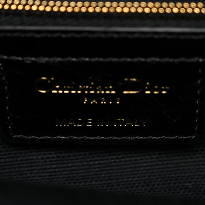 Christian Dior Crinkled Calfskin Macrocannage Small D-Journey Bag Black 6 of 10