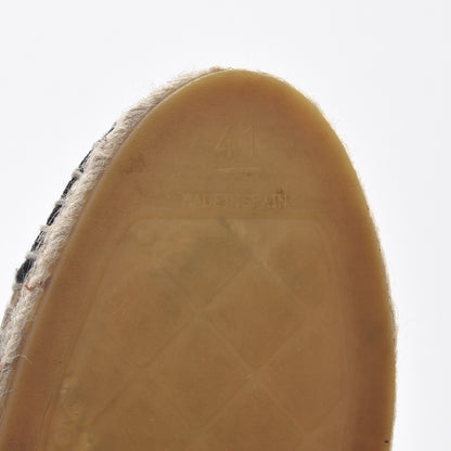 Chanel Lambskin CC Espadrilles 41 Beige Black 6 of 13