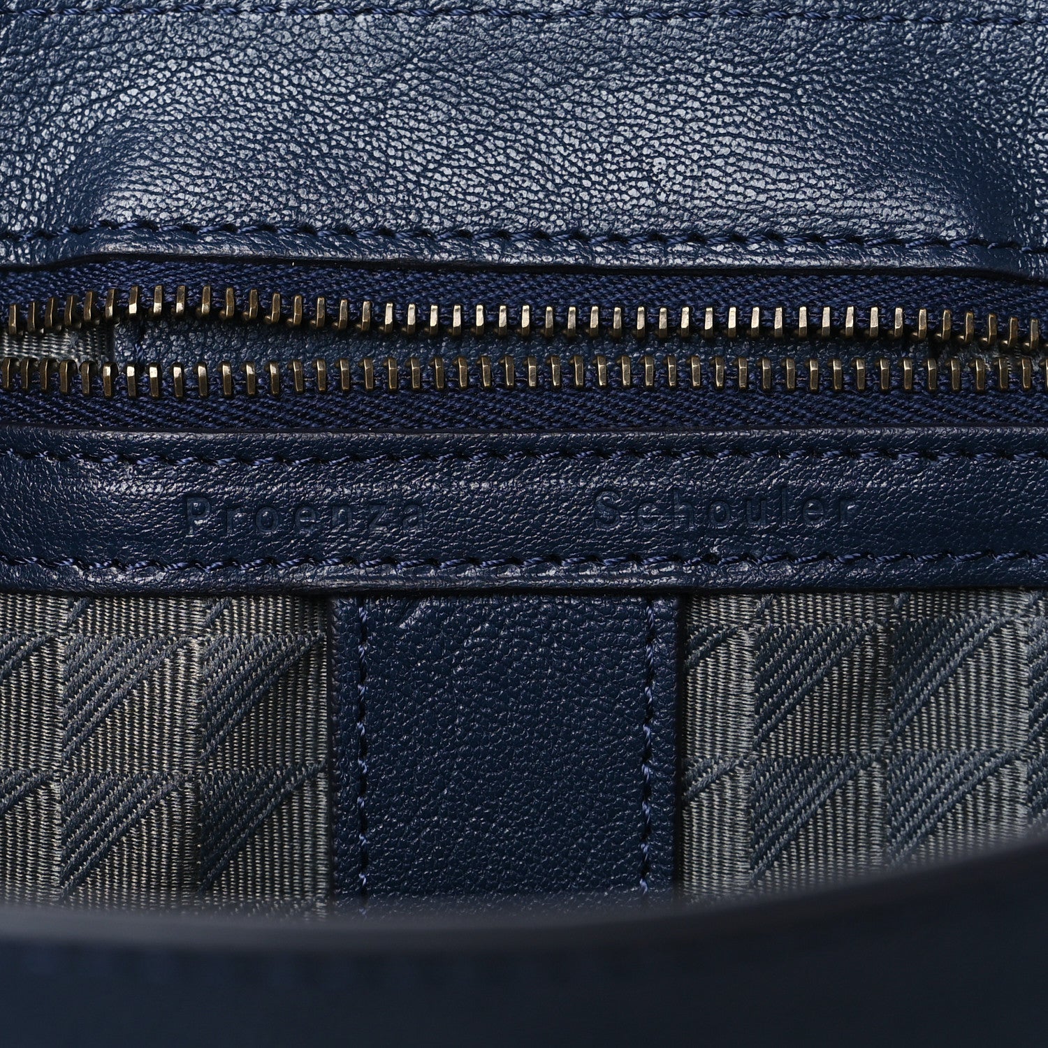 Proenza Schouler Lambskin Large PS1 Plus Zip Satchel Indigo 6 of 8