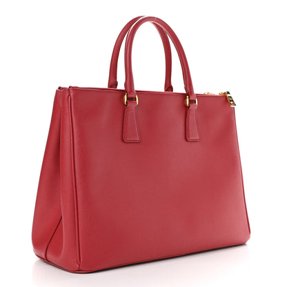 Prada Saffiano Lux Large Galleria Double Zip Tote Fuoco 3 of 10