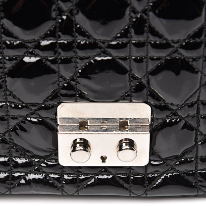 Christian Dior Patent Cannage Large New Lock Flap Bag Black 15 of 15