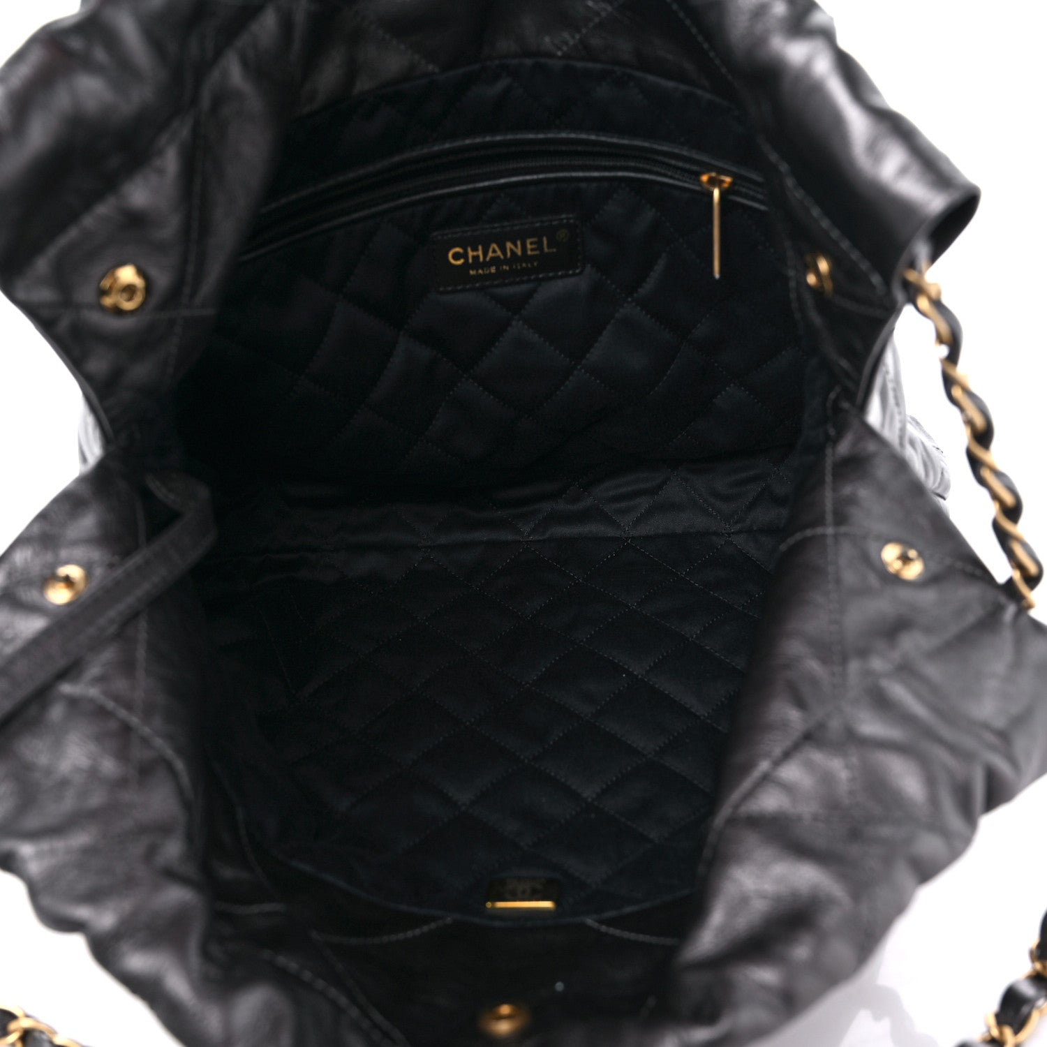 Chanel Metallic Calfskin Quilted Small Chanel 22 Ruthenium 6 of 10