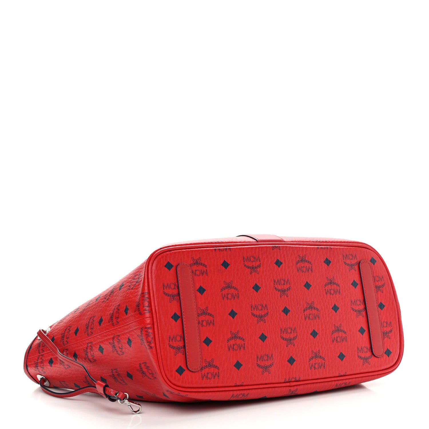 MCM Visetos Medium Liz Reversible Shopper Tote Ruby Red 7 of 17